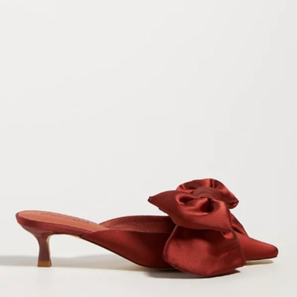 Anthropologie Jeffrey Campbell Bow Kitten Heel Slip On-Mules (NWT) - Picture 2 of 2